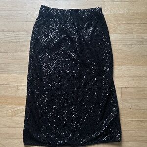 Banana Republic Black Sequin Pencil Skirt